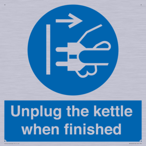 Unplug the kettle when finished